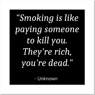 Quote About No Smoking Posters and Art